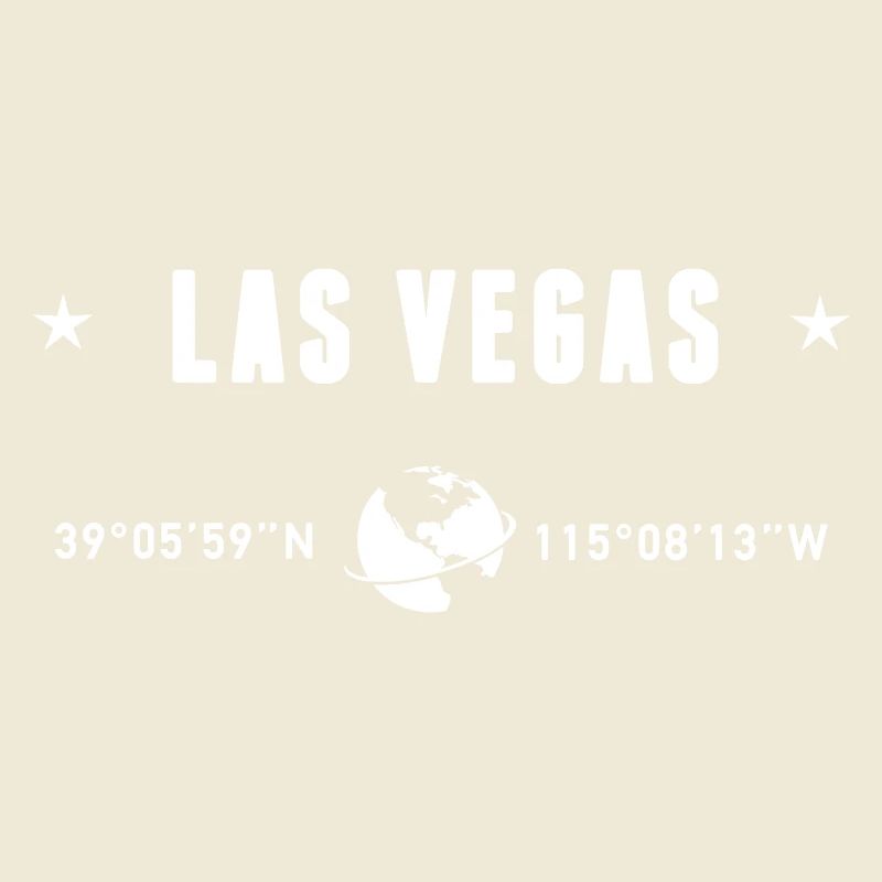 Las Vegas Nevada Coordinates Globe White