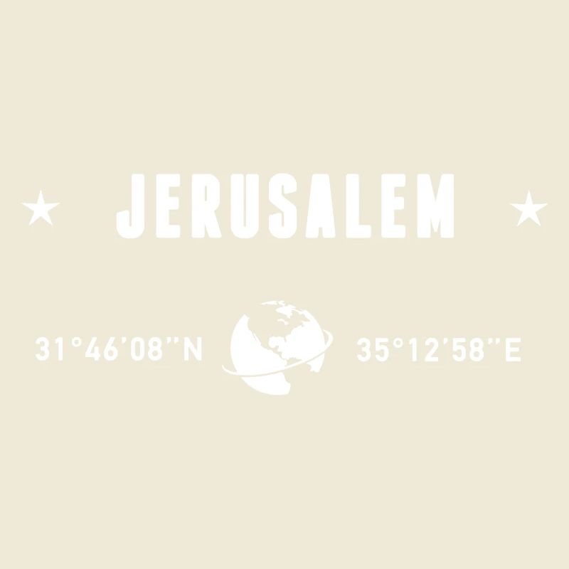 Jerusalem Holy Land Coordinates Globe