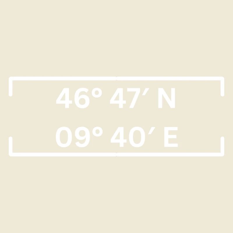 Coordinates Arosa Graubünden Minimalist