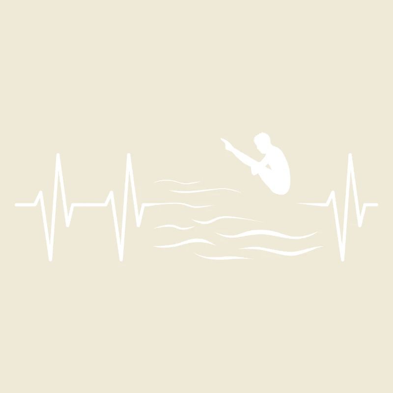 Pulse Diving Diver Cliff Jumping ECG Icon
