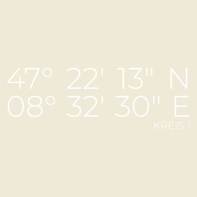 Coordinates District 1 Zurich