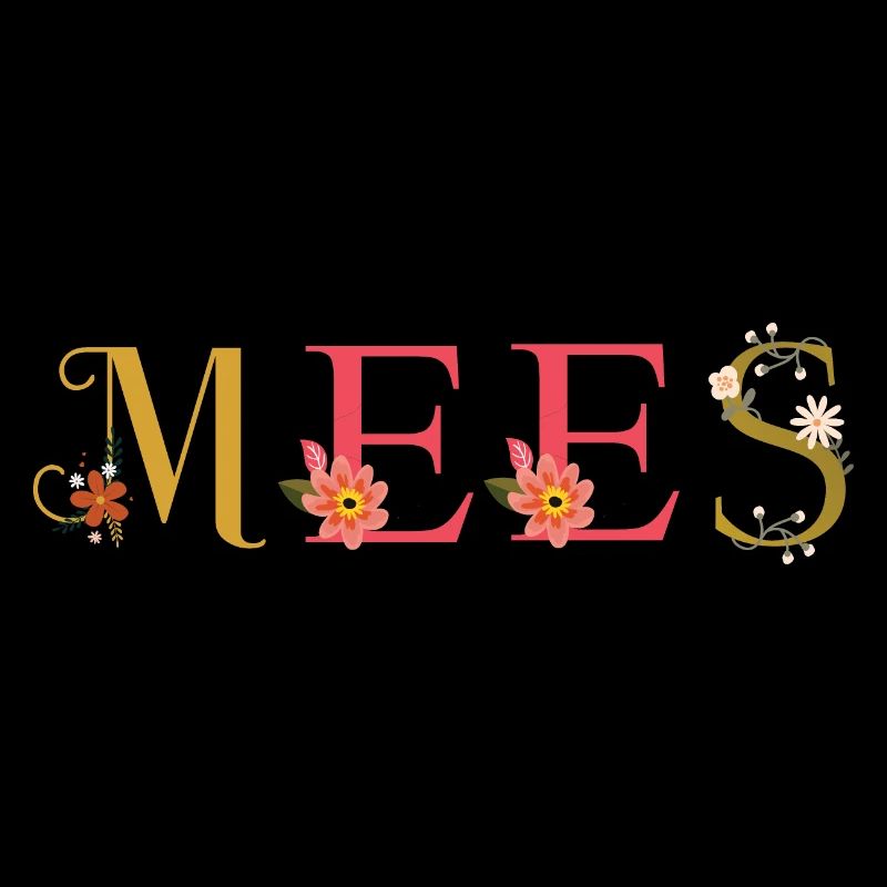 Le nom de MEE décoré de fleurs