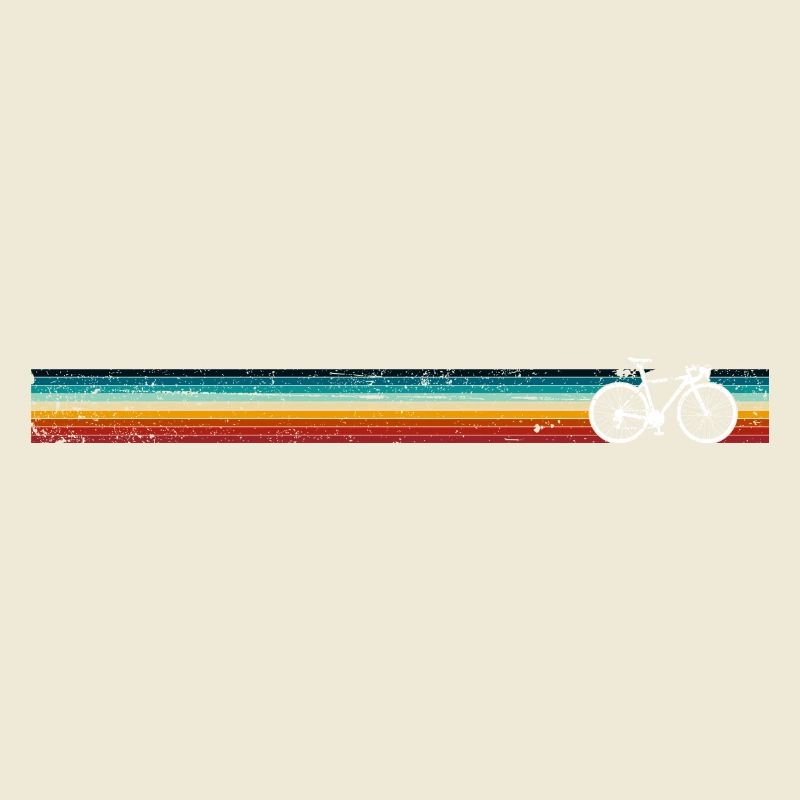 Rainbow Stripe Bicycle Silhouette