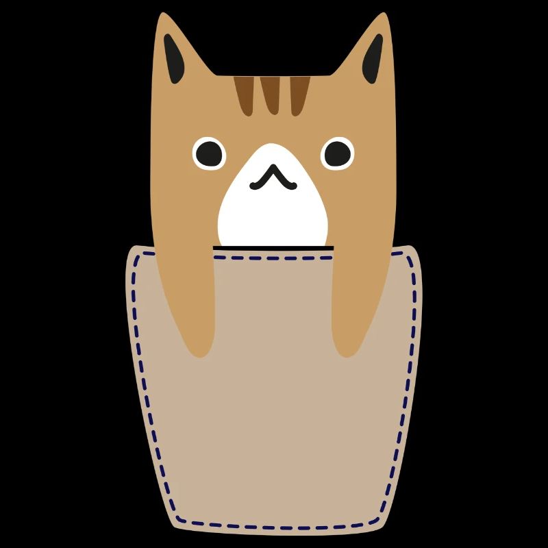 Poche poitrine avec chat