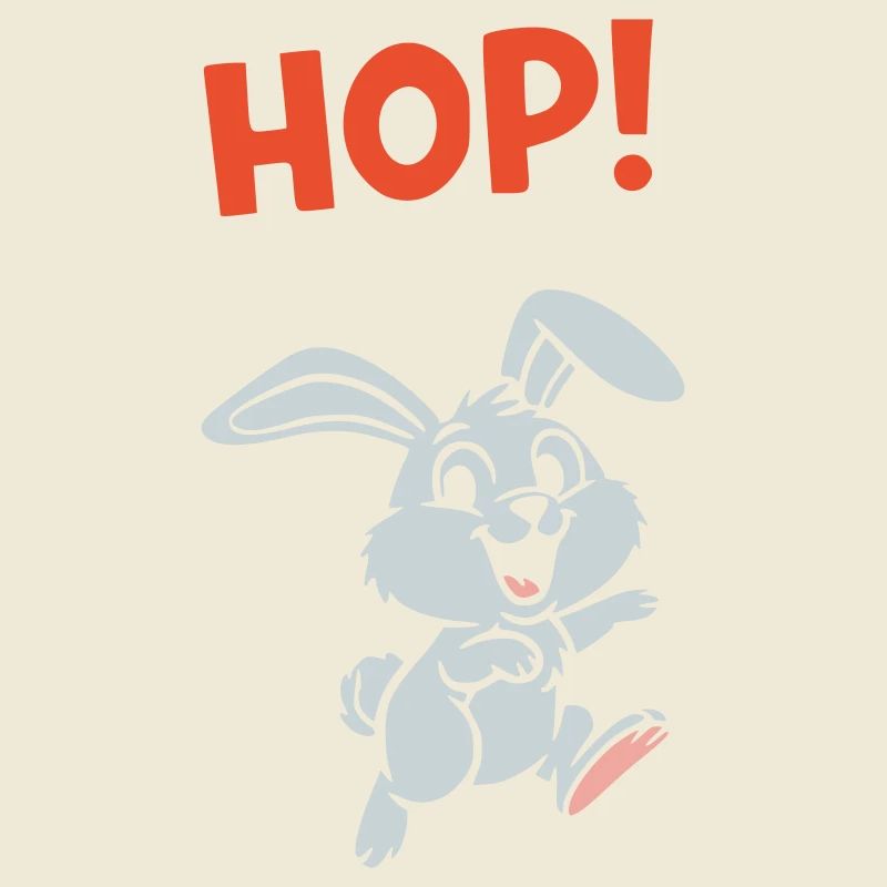 HOP! Bunny Jumping Comic Action Vector