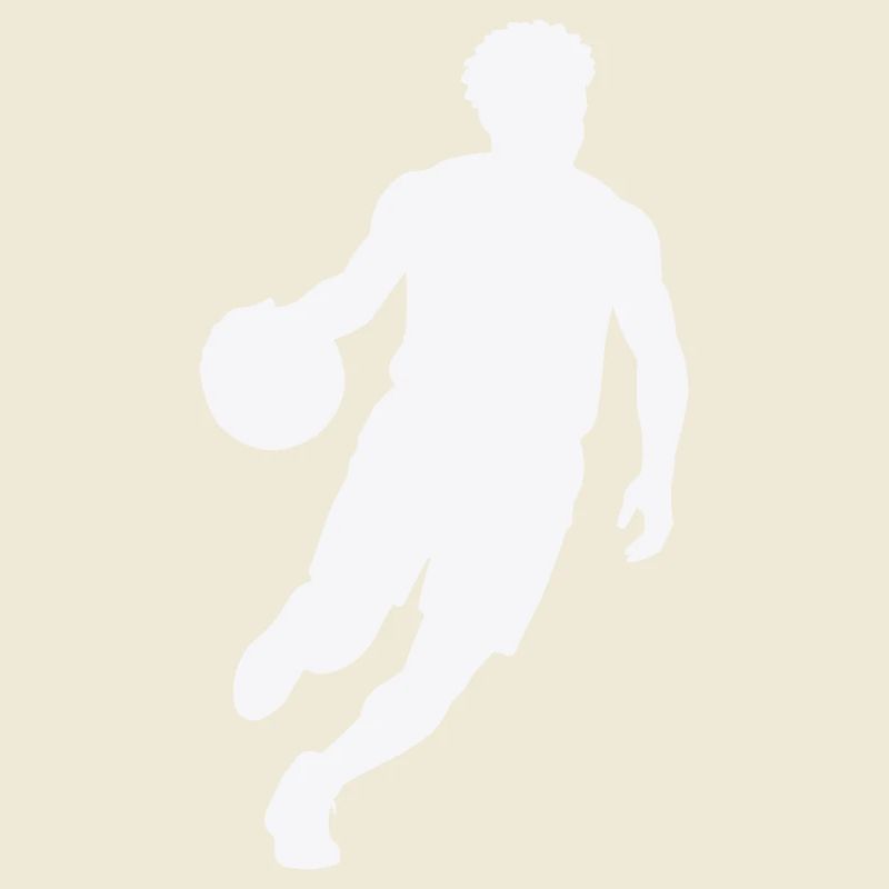 Silhouette de basket sautée