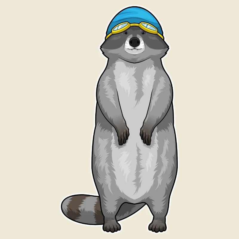 Bonnet de bain raton laveur