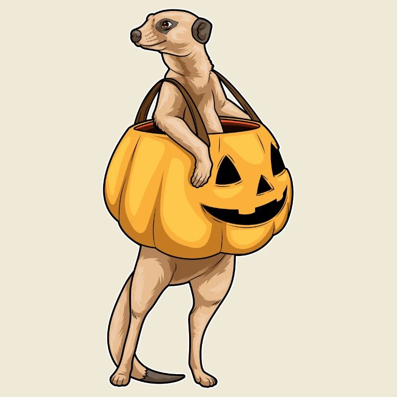 Erdmännchen Halloween Jack O Lantern