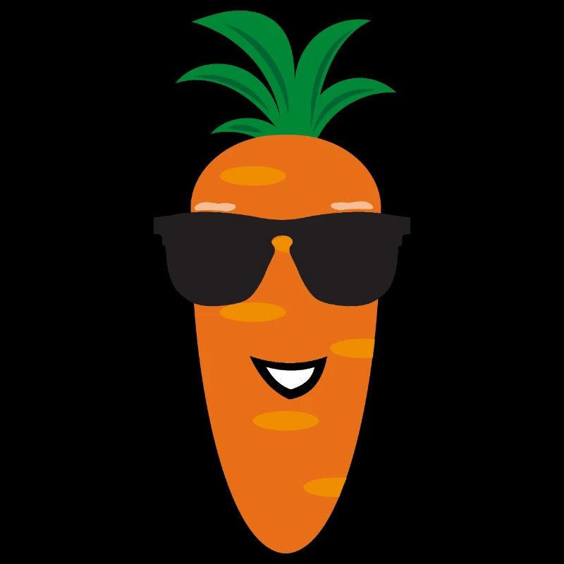 Karotte mit Sonnenbrille