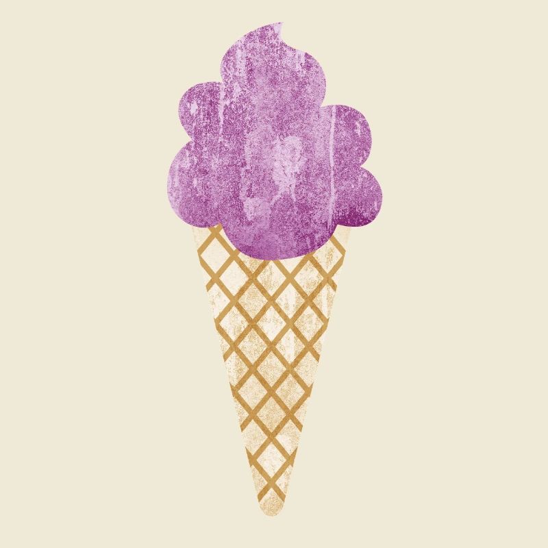 Eiscreme Icecream Eis Waffel Eiskrem Eisdiele lila