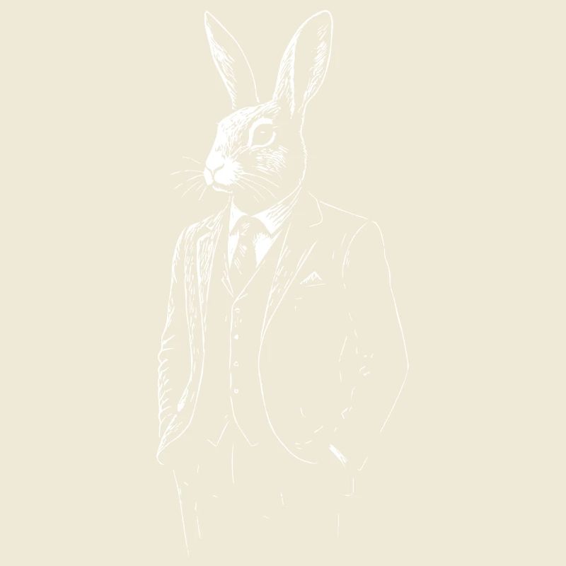 Dapper Rabbit in Tailored Suit