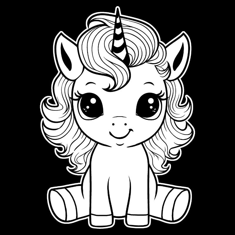 Einhorn sitzend Fabelwesen Mädchen Kind Baby