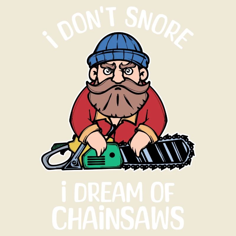 Tronçonneuse déclaration bûcheron sciure bois