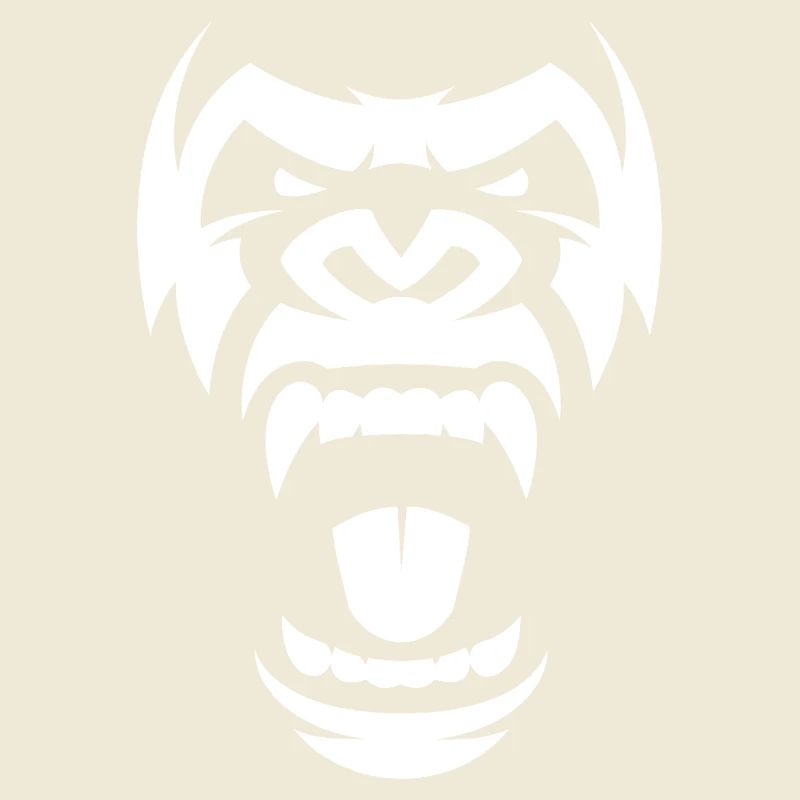 Aggressive Gorilla-Silhouette