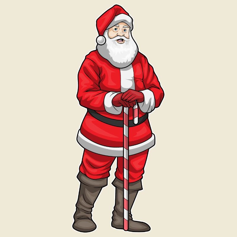 Père Noël bâton de marche