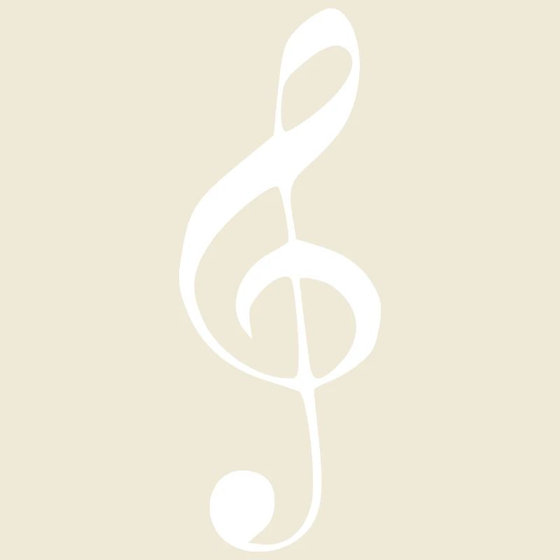 Note de clé de musique note note blanche