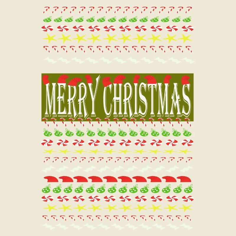 Festive Christmas Pattern with Santa Hats