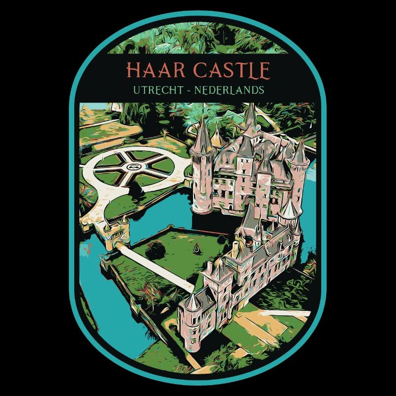 Illustration du château de Haar, Utrecht