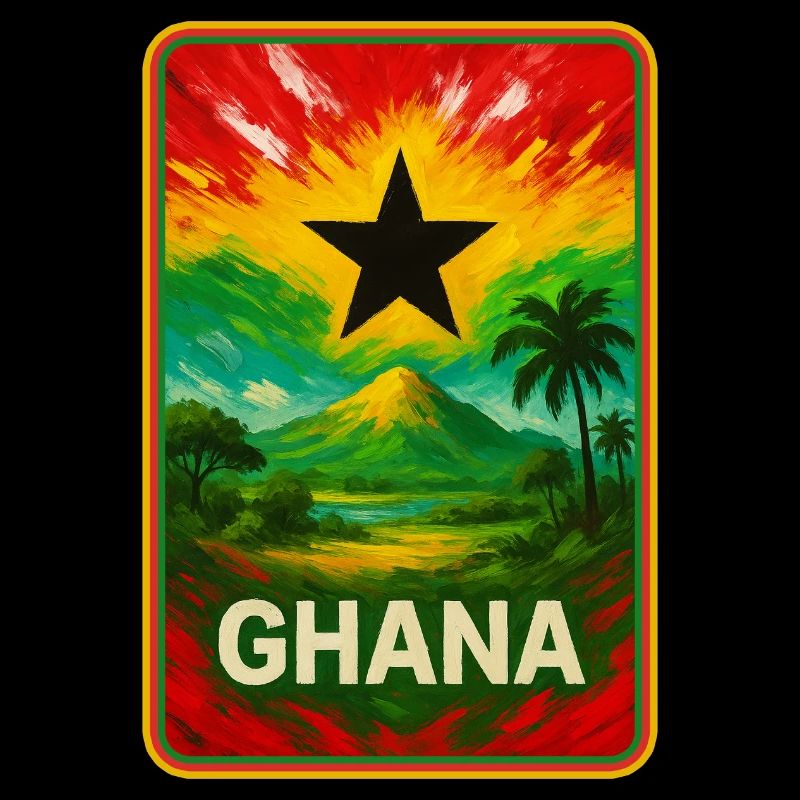Ghana Pride – Art du style drapeau