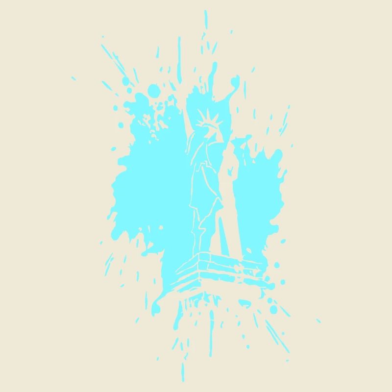 Statue de la Liberté dans une éclaboussure > Vector Graphic