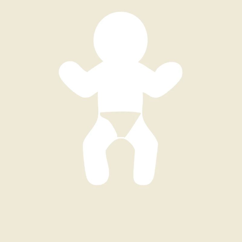 Silhouette de bébé en couche