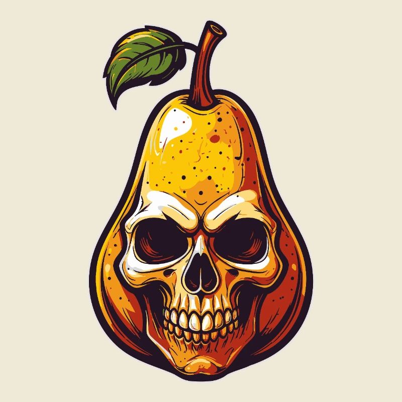 Birnen Skull Comic Style