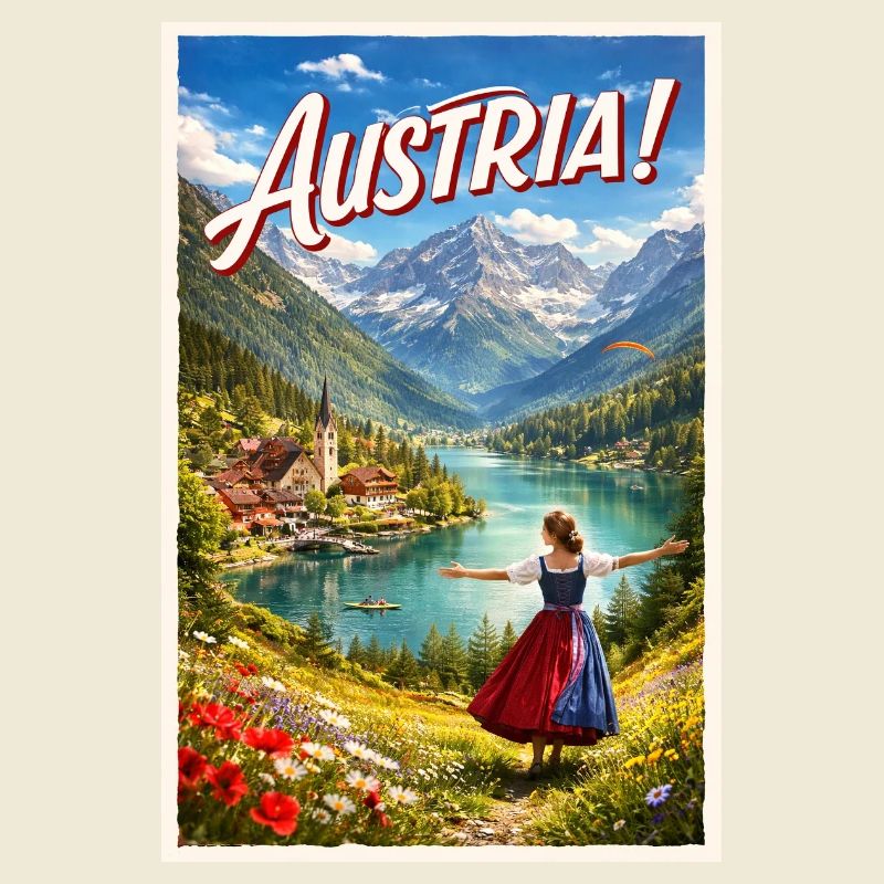 Austria Bergsee Dirndl Flair