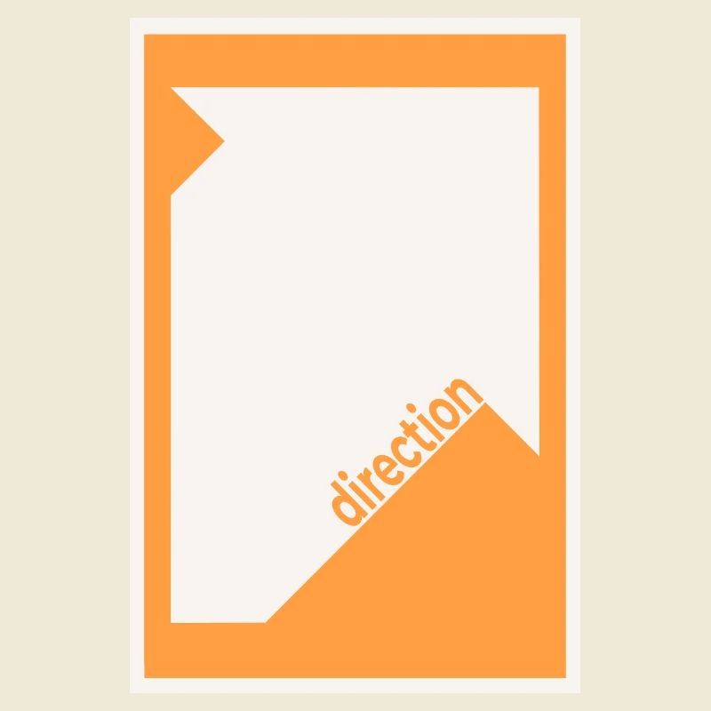 Affiche de mise en scène orange – Graphique moderne