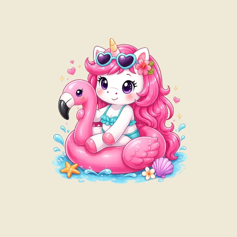 Unicorn flamingo float