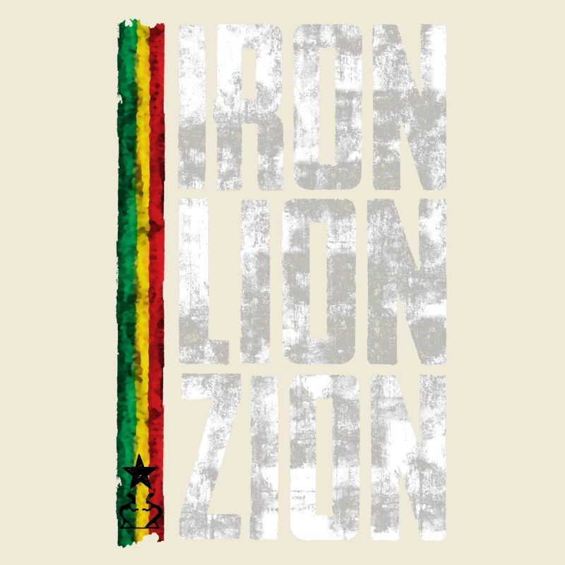 Lion de fer Design rastafari