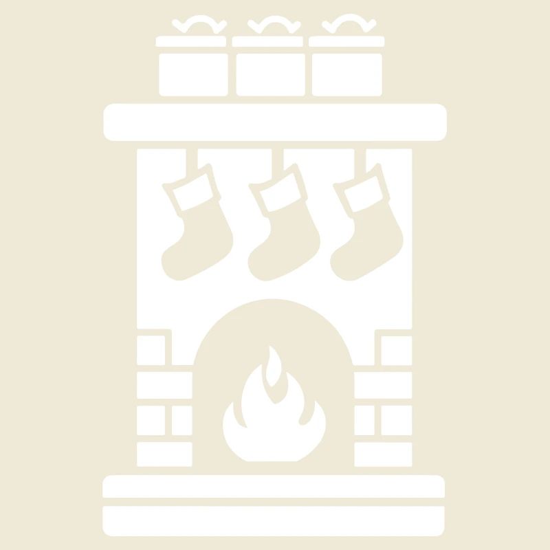 Chaussette de Noël avec cheminée