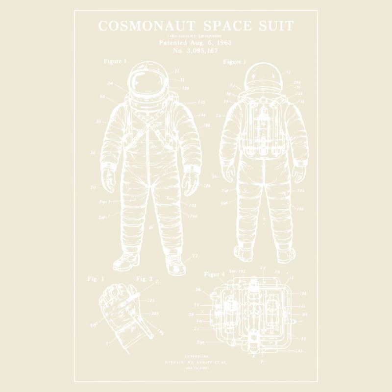 Plan de la combinaison spatiale du cosmonaute