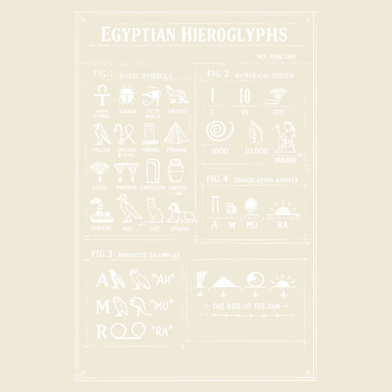 Ancient Egyptian Hieroglyphs Design