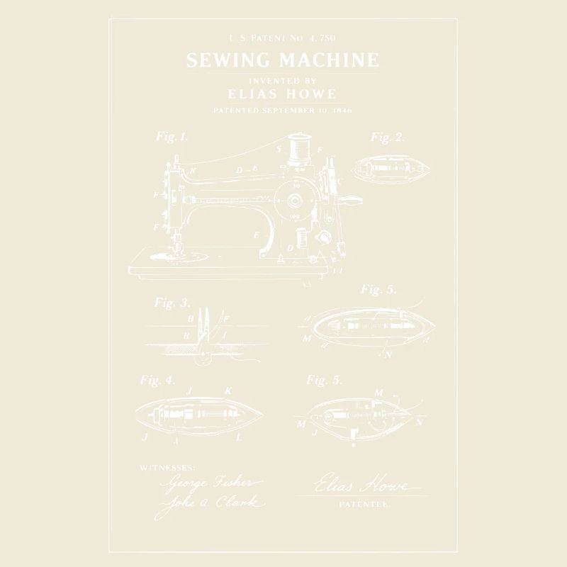 Brevet de machine à coudre Blueprint