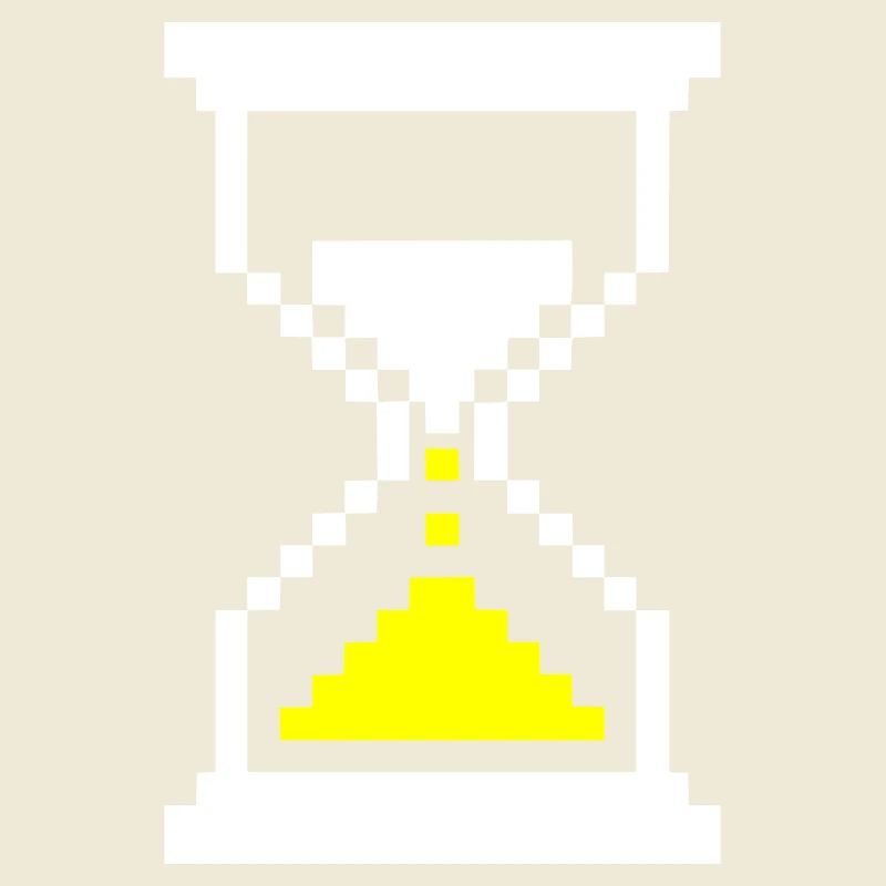 Pixel Hourglass Loading Bar Retro Gaming