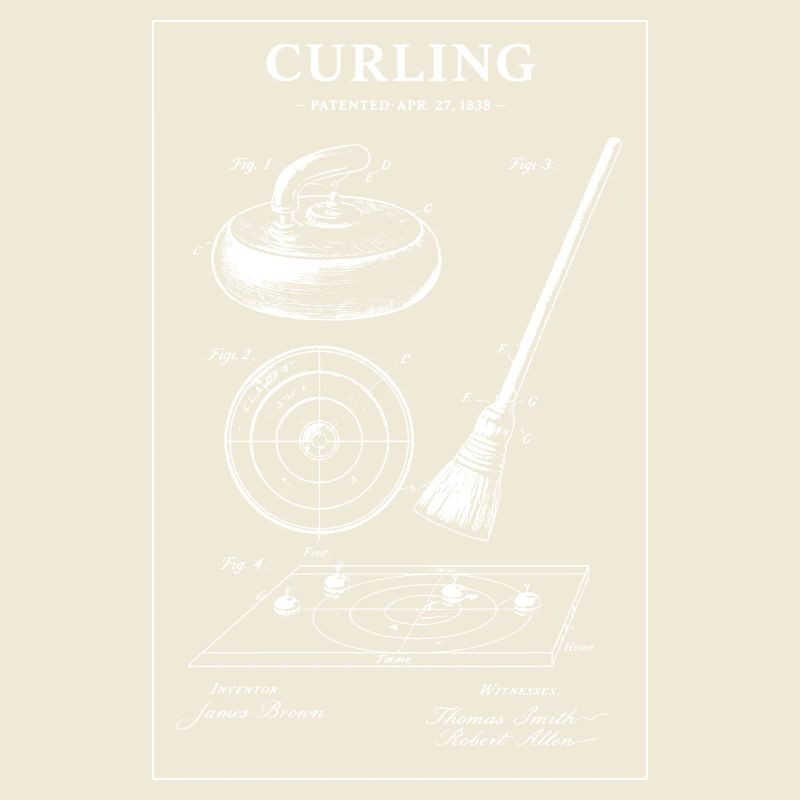 Curling Blueprint-Artwork