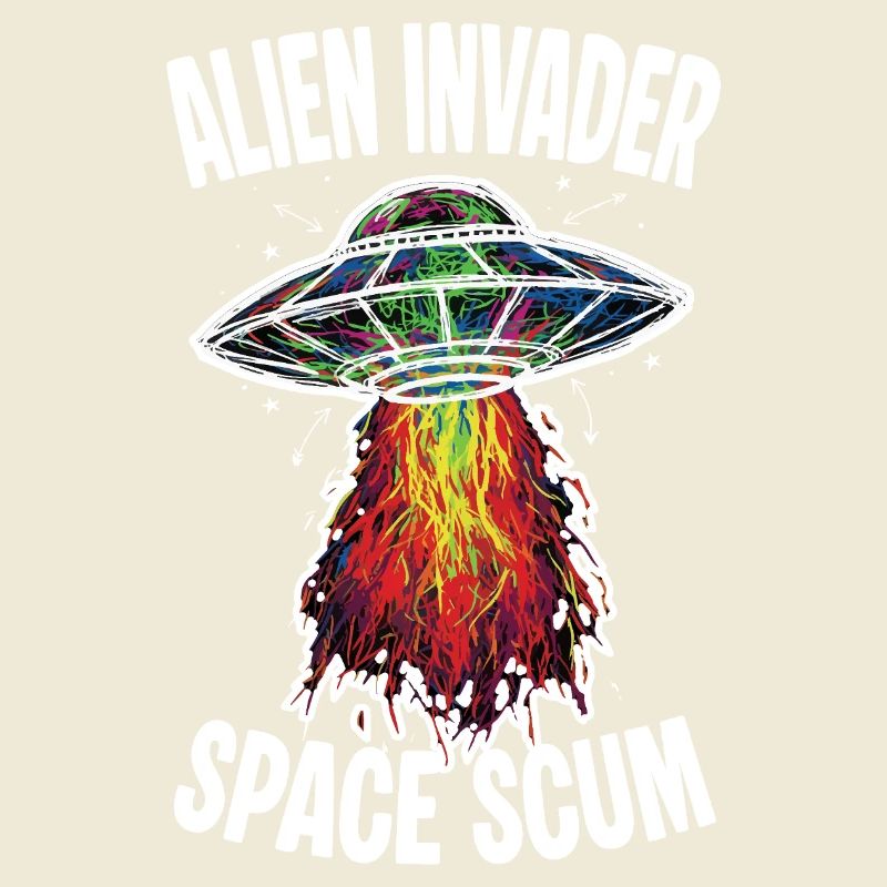 OVNI Alien Invader Space Scum Scribble