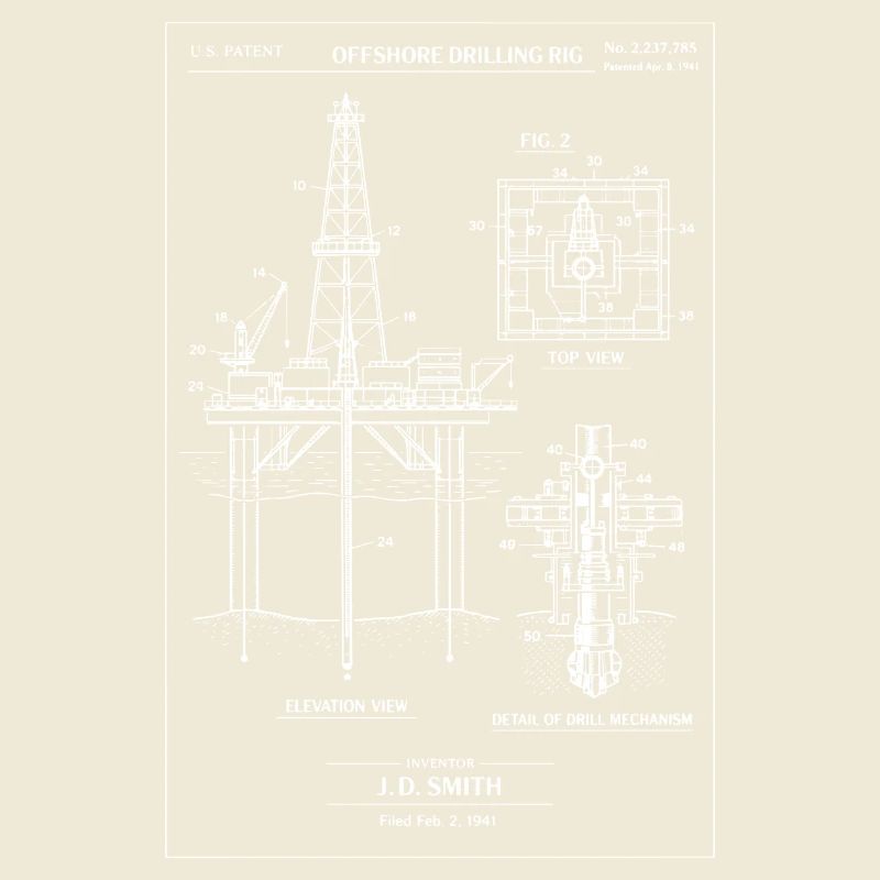 Plan directeur de la plateforme de forage offshore