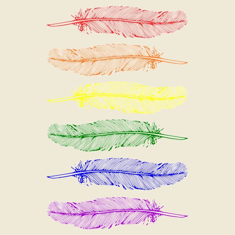 Federn Regenbogen
