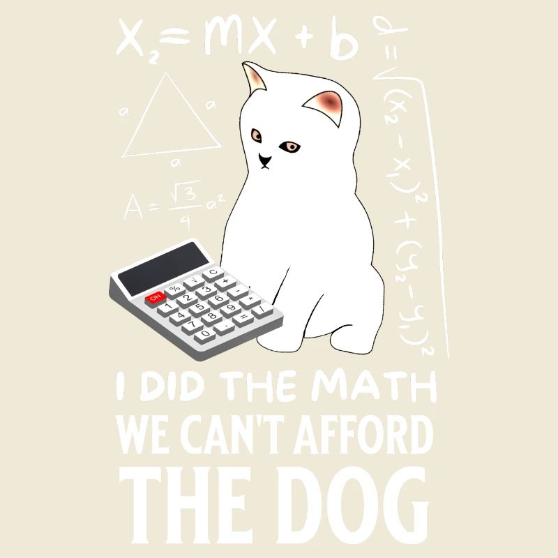Humorous Cat Math Design