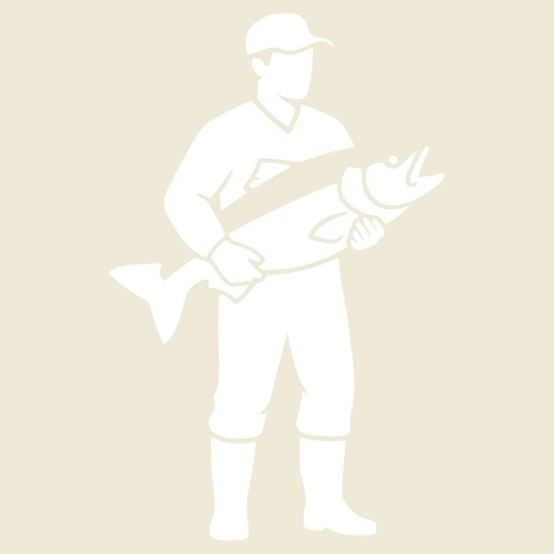 Fierté de pêcheur : silhouette classique de pêcheur