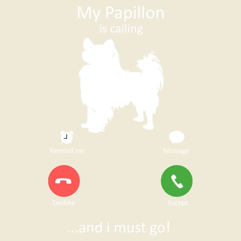 Papillon Dog Calling Smartphone Interface