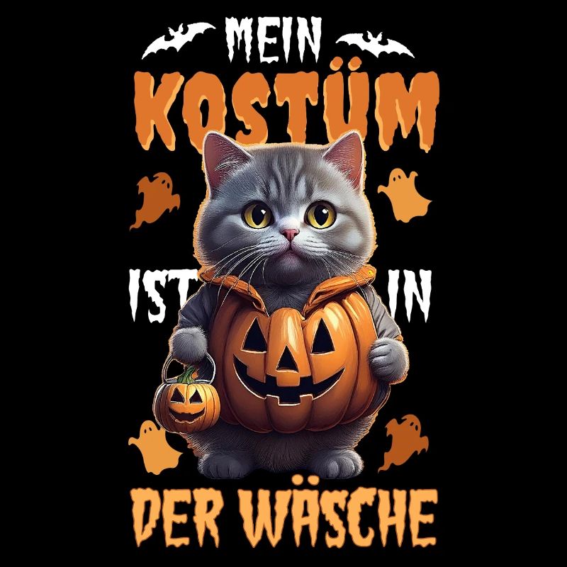 Cat Halloween Replacement Outfit Funny Saying