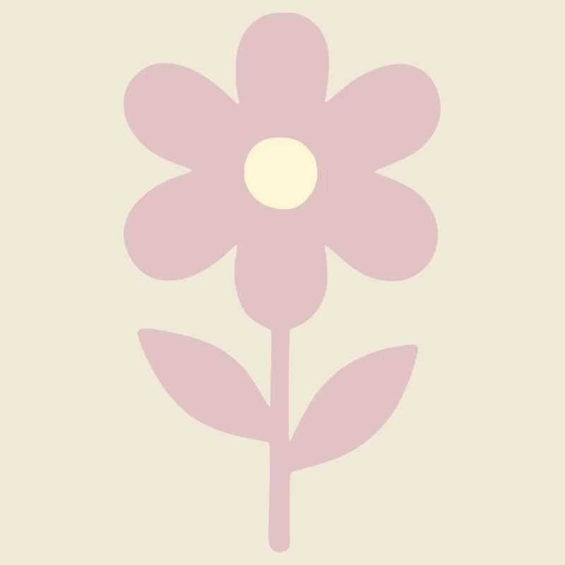 Minimale Blume in blassem Pink