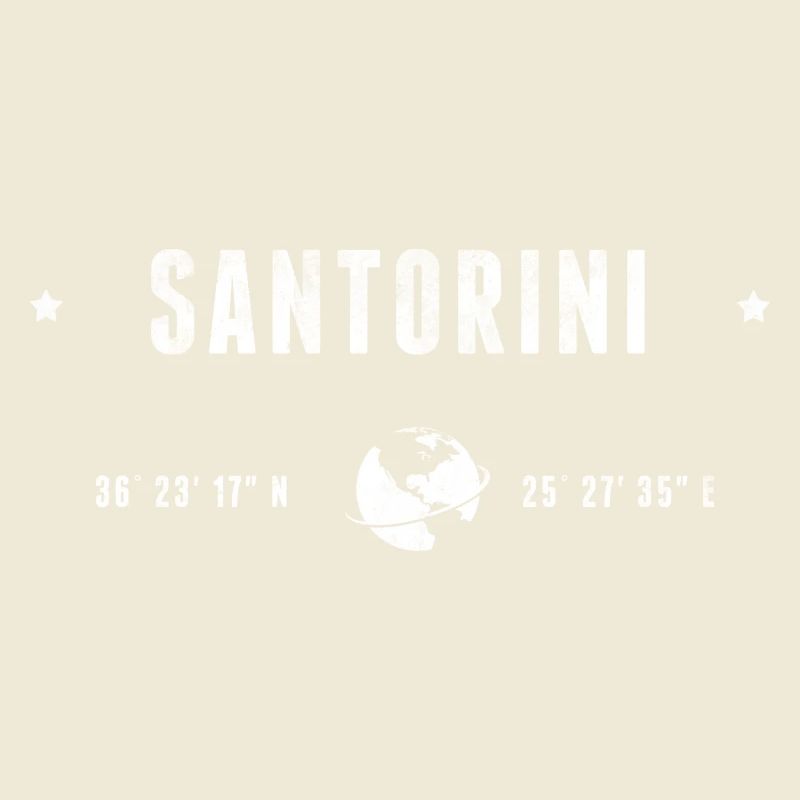 Santorini Stylized Geographical Coordinates
