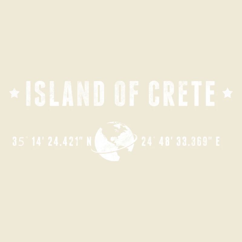 Crete Stylized Geographical Coordinates