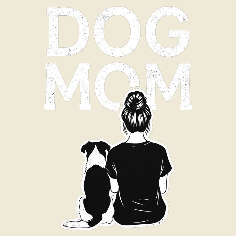 Silhouette de maman de chien
