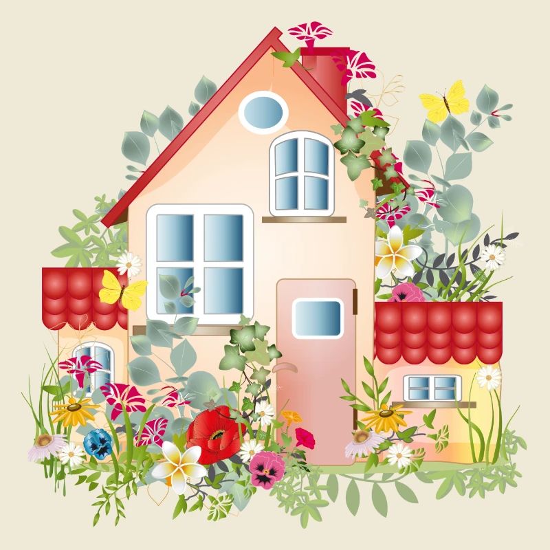 bunte Villa mit üppigen Garten - Ein Traumhaus