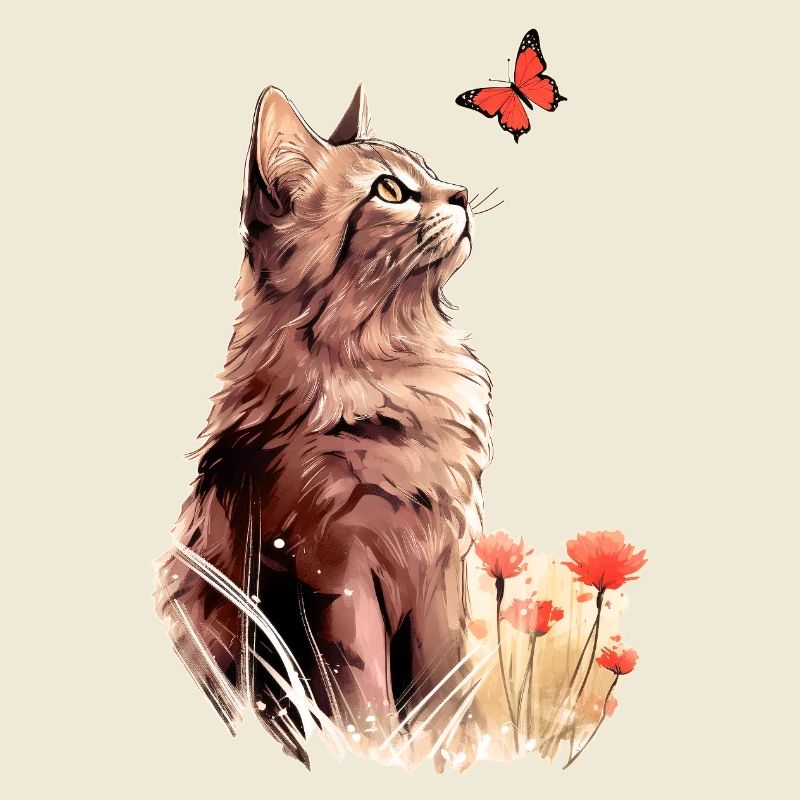 Chat et papillon