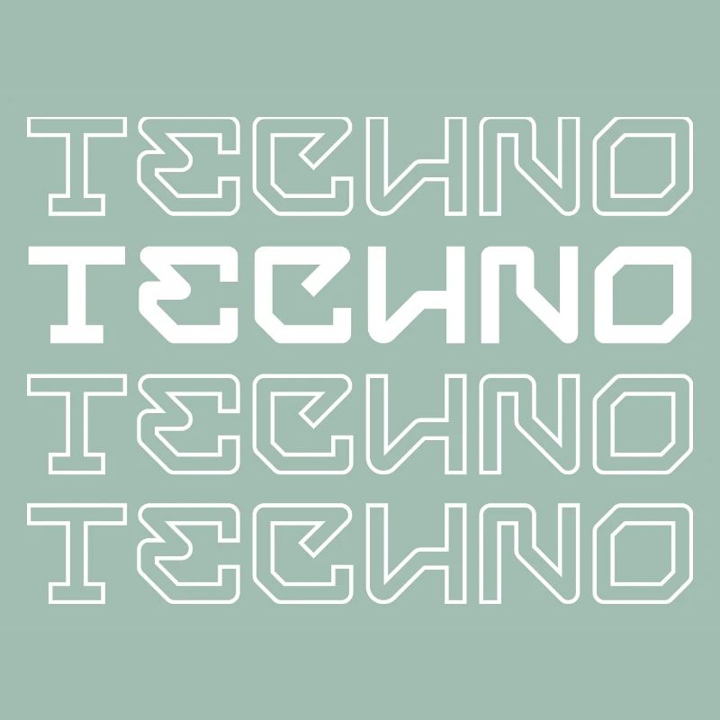 Conception de logo en typographie techno-moderne
